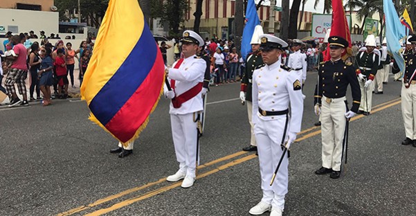 Participación de la ENAP en el desfile militar 173° Aniversario Independencia Republica Dominicana (2017)